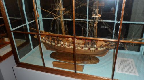 Having read something like 200 works of naval fiction, I spent a lot of time with the small models like this brig.  The battleships are spectacular, but these really illustrate what the "Age of Fighting Sail" was all about.