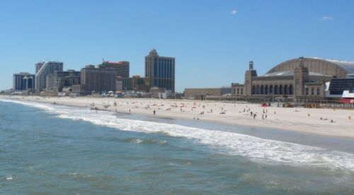 The beach at Atlantic City has always been magnificent.  The big building is the Miss America venue.